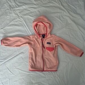 Kids Pink Fleece Hoodie, PATAGONIA